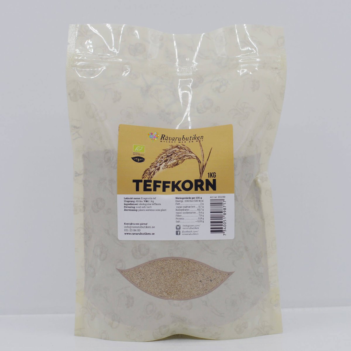 Teffkorn RAW&EKO 1kg - Bild 2