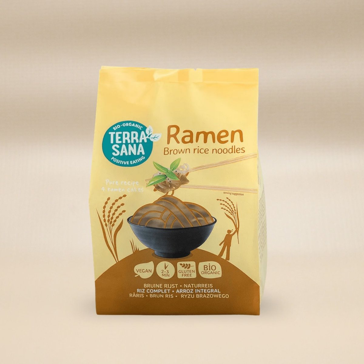 Terra Sana Ramen Nudlar Brunt Ris EKO 280g - Bild 2
