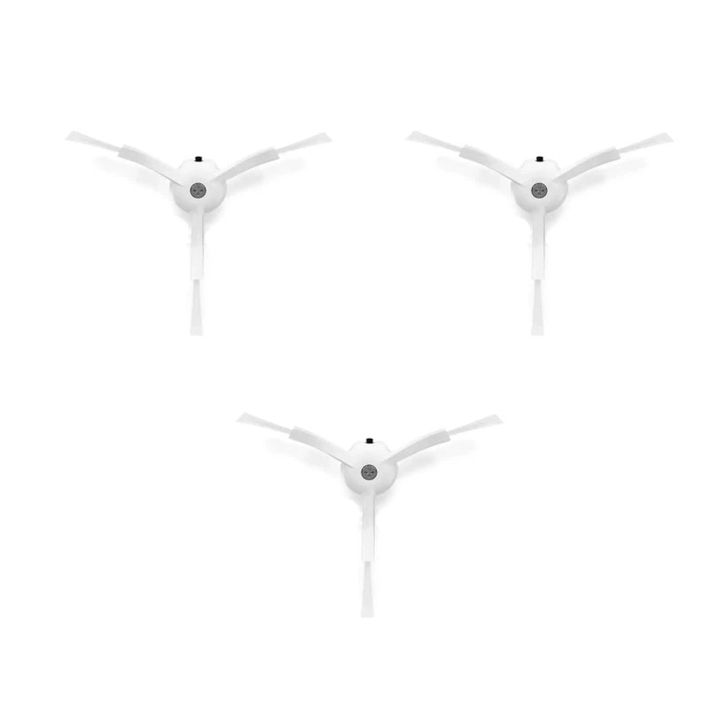 Sidoborstar till Roborock – 3-arm – Vita – 3-pack - Bild 2