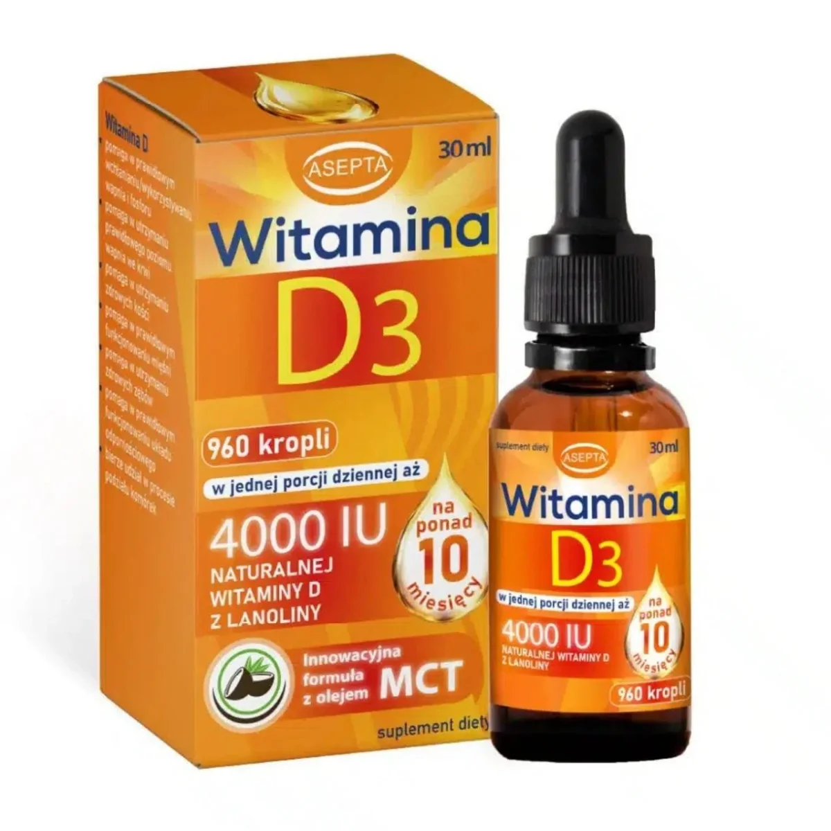 Asepta Vitamin D3 med MCT-olja – 30 ml - Bild 3