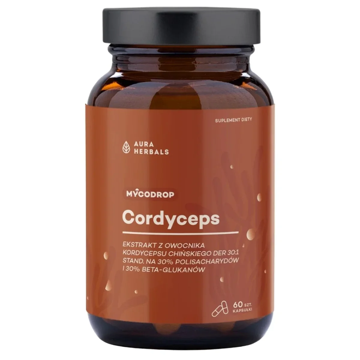 Aura Herbals Mycodrop Cordyceps 30:1 – 60 kapslar
