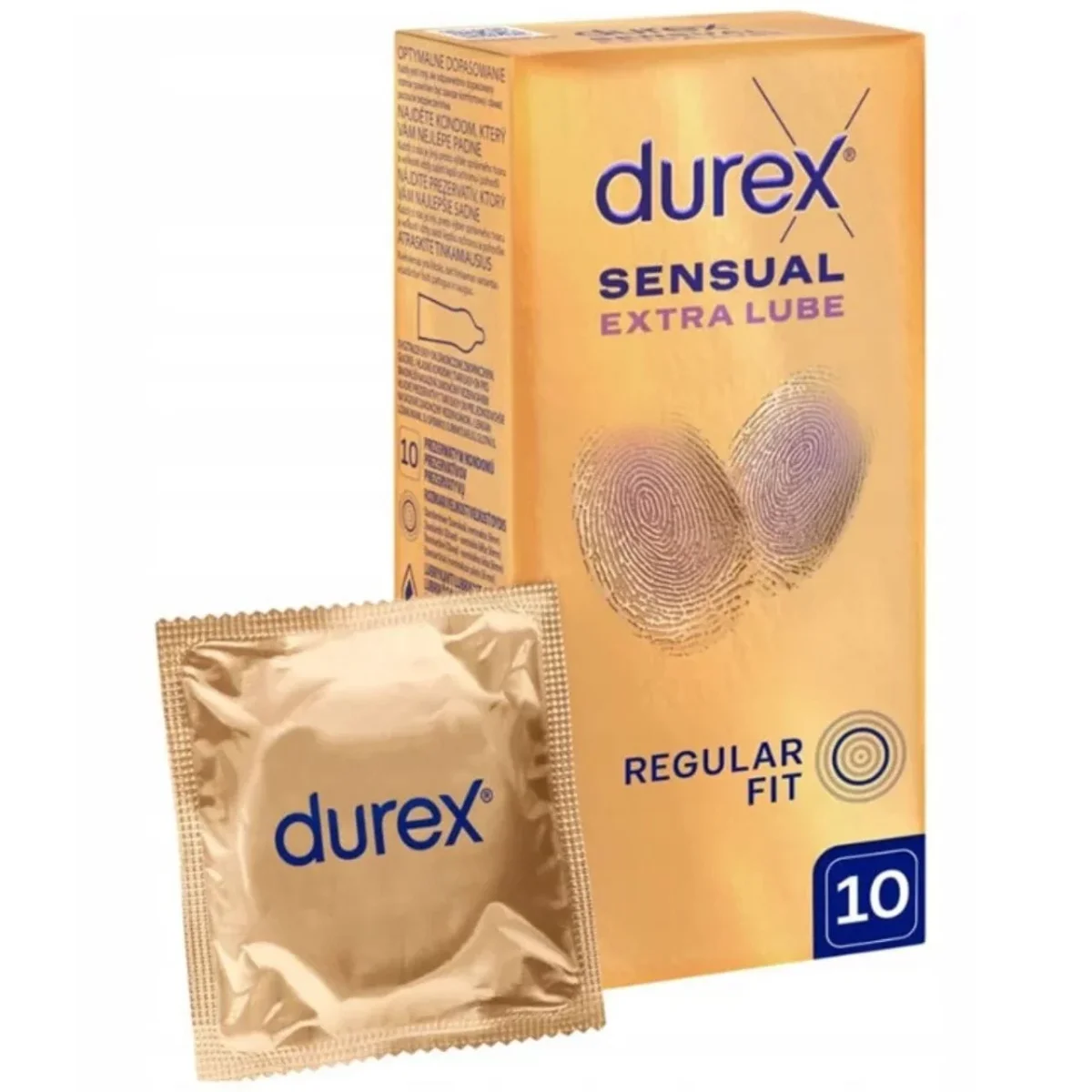Durex Sensual Extra Lube Super Thin Kondomer – 10 stycken - Bild 2