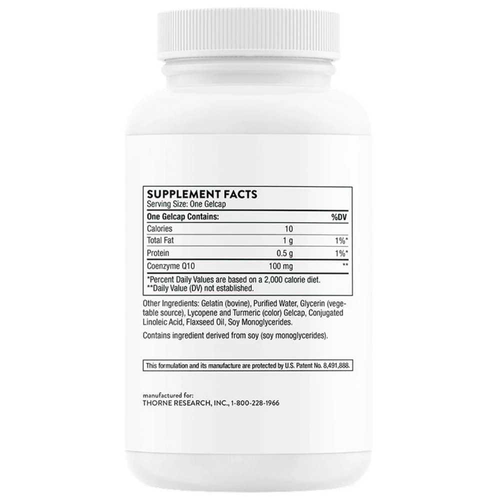 Thorne Research CoQ10, Ubikinon 100 mg – 60 kapslar - Bild 3